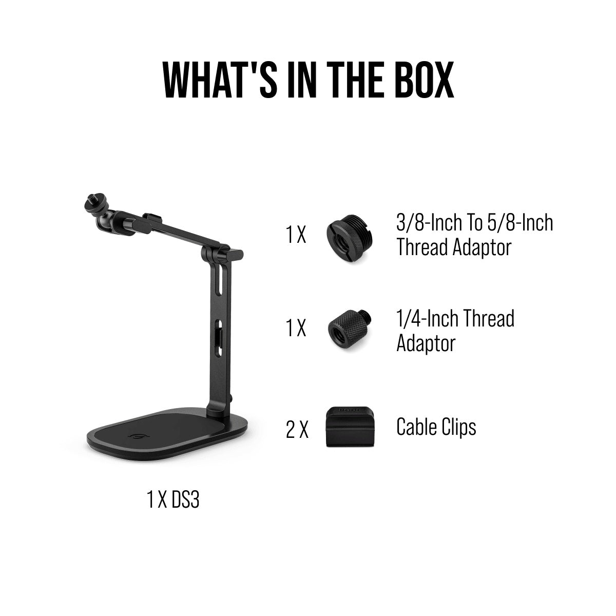 Rode Microphones DS3 Desktop Microphone Stand Compact Ball Head Desk Stand | Black