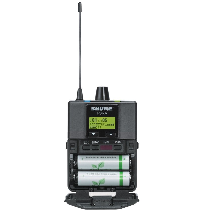 Shure P3RA Wireless Bodypack Receiver | Frequency: G20 (488-512