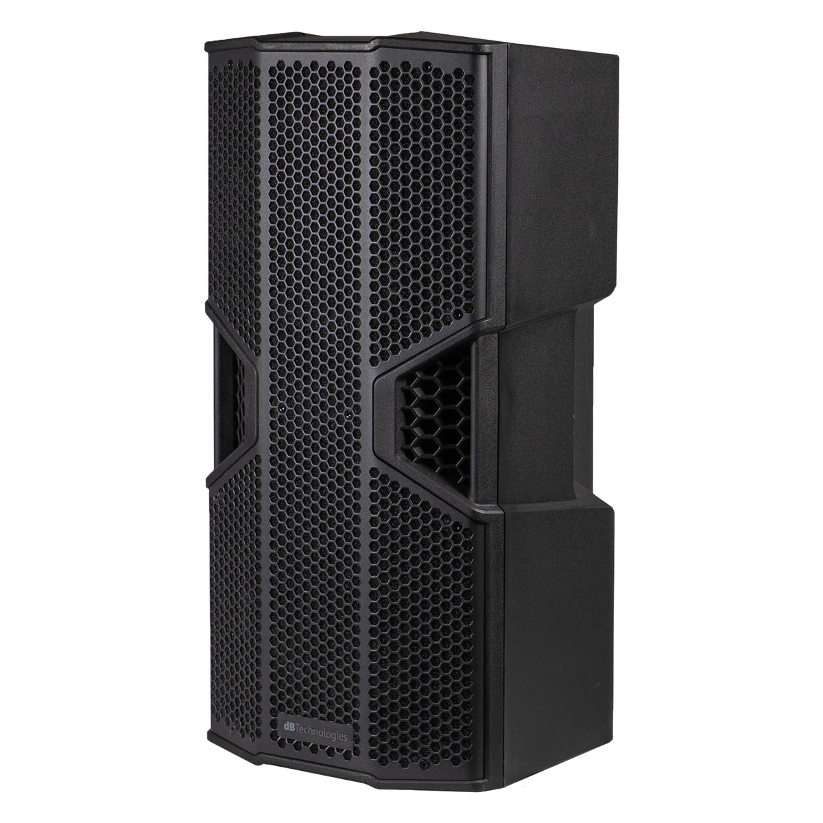 OPERA NONA210 three-quarter left view showing angled side profile and recessed side handle, dBTechnologies