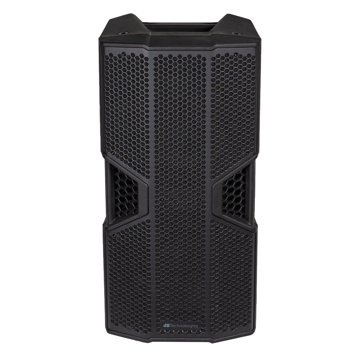 OPERA NONA210 front view from above showing hex-pattern grille and top-mounted handle recess, dBTechnologies