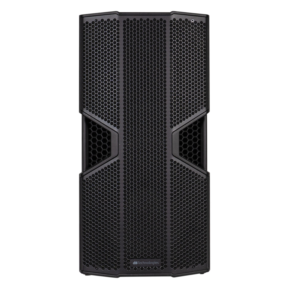 OPERA NONA212 front view with perforated metal grille over coaxial quasi 3-way dual 12-inch array, dBTechnologies