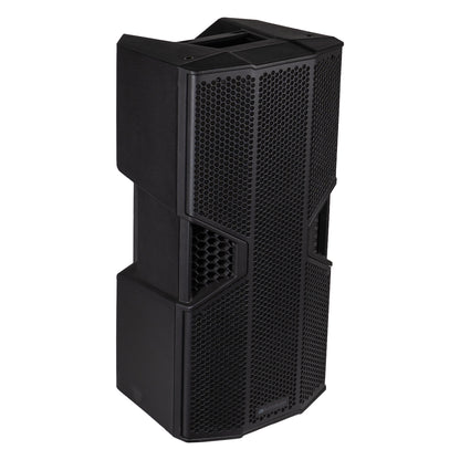 OPERA NONA212 three-quarter right top view showing molded top handle and angled cabinet edges, dBTechnologies