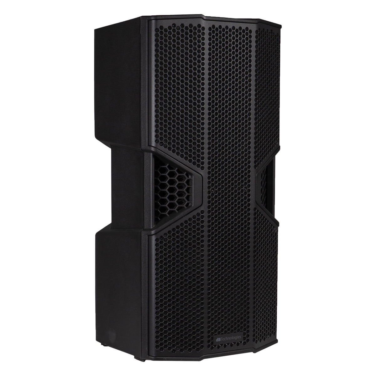 OPERA NONA212 three-quarter right view highlighting horn grille section and recessed side grip, dBTechnologies