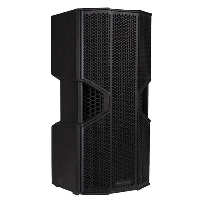 OPERA NONA212 three-quarter right view highlighting horn grille section and recessed side grip, dBTechnologies