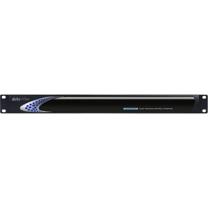 VoiceTRX100 front panel straight-on view with rack ears and Voice Tracking Control Interface badge, DataVideo