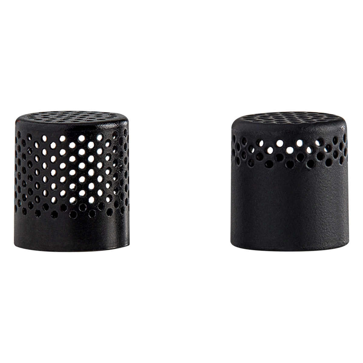 L1 Sonaura replacement acoustic caps pair, perforated and slotted black grille tops, Lectrosonics