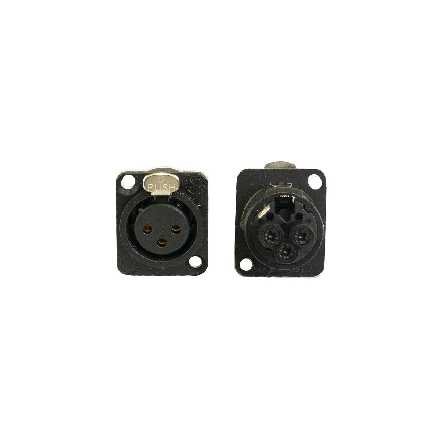 Ace Backstage C-15128 Female XLR Panel Receptacle Gold Screw Terminal