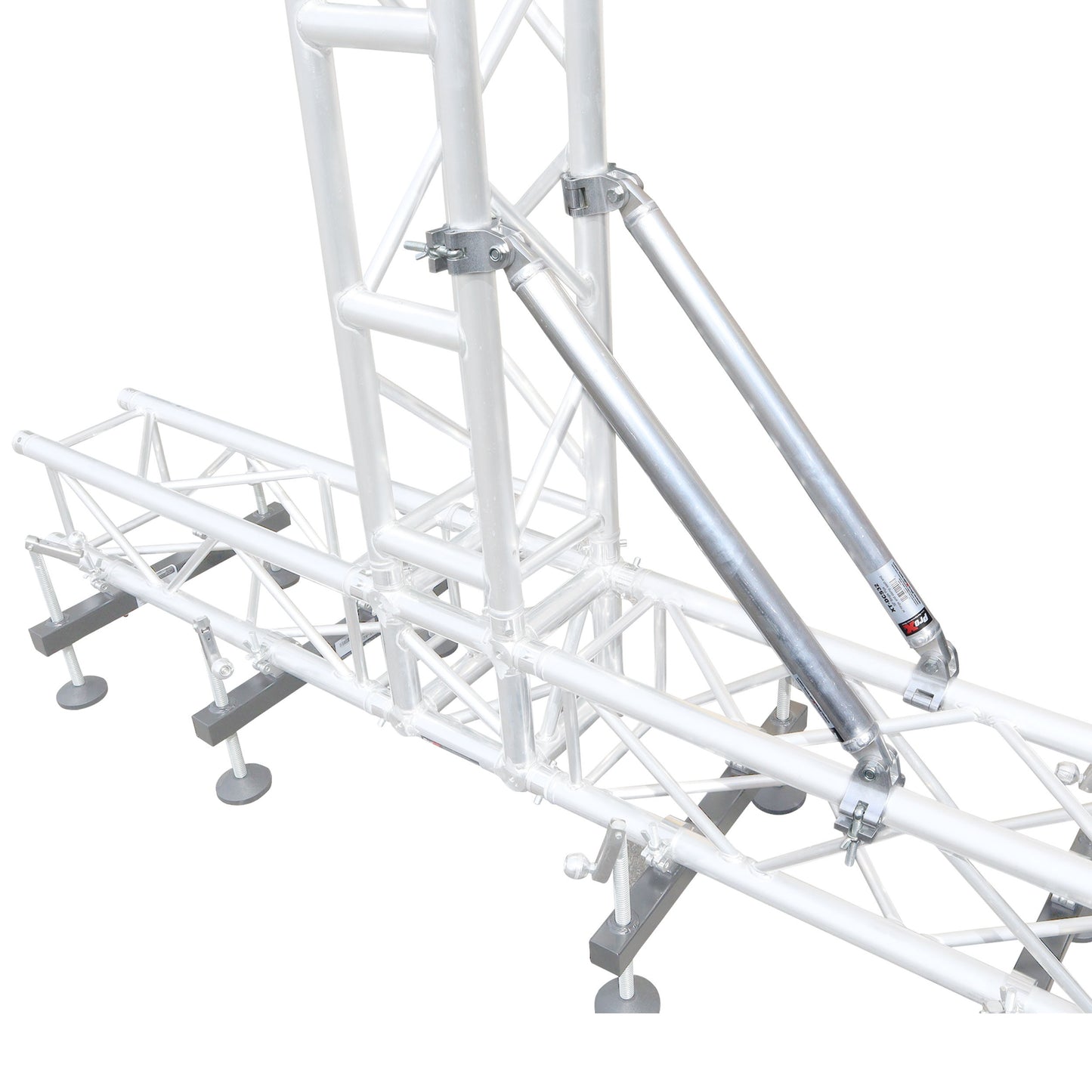 ProX Single Truss Tube with Dual Clamp and Hinge Aluminum Stage Truss | 59 in