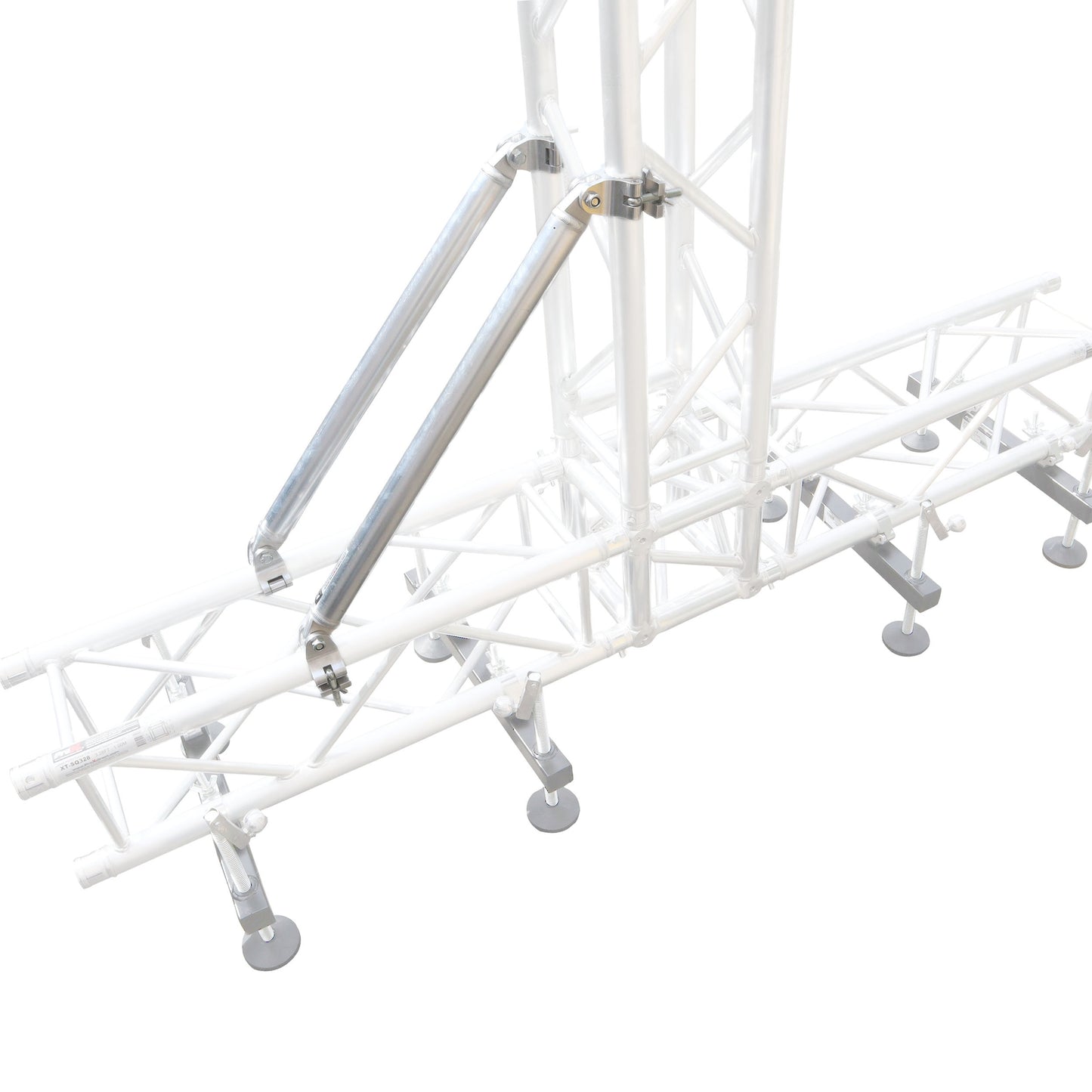 ProX Single Truss Tube with Dual Clamp and Hinge Aluminum Stage Truss | 59 in