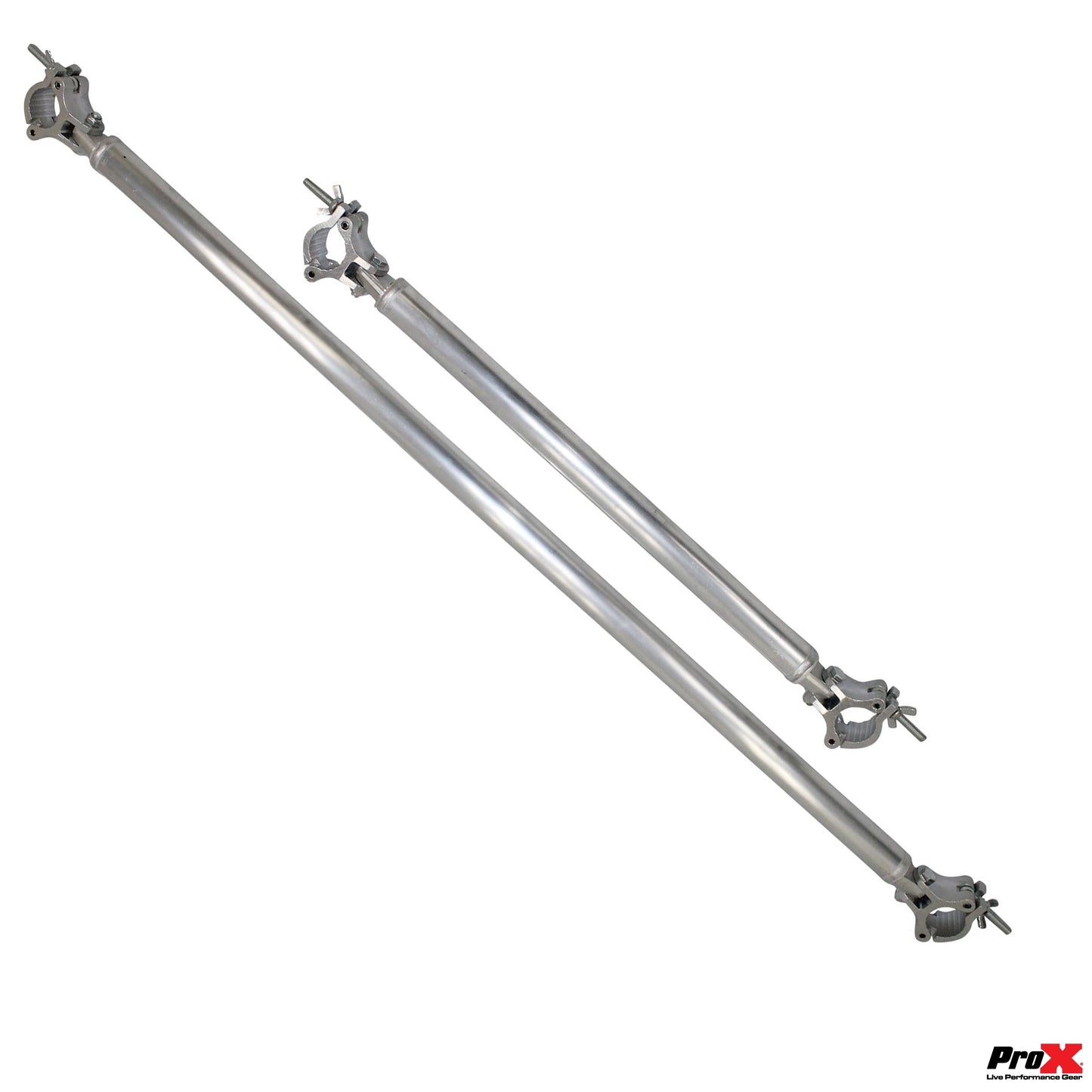 ProX Single Truss Tube with Dual Clamp and Hinge Aluminum Stage Truss | 59 in