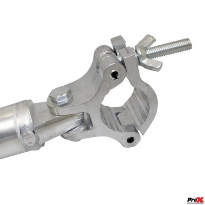 ProX Single Truss Tube with Dual Clamp and Hinge Aluminum Stage Truss | 59 in