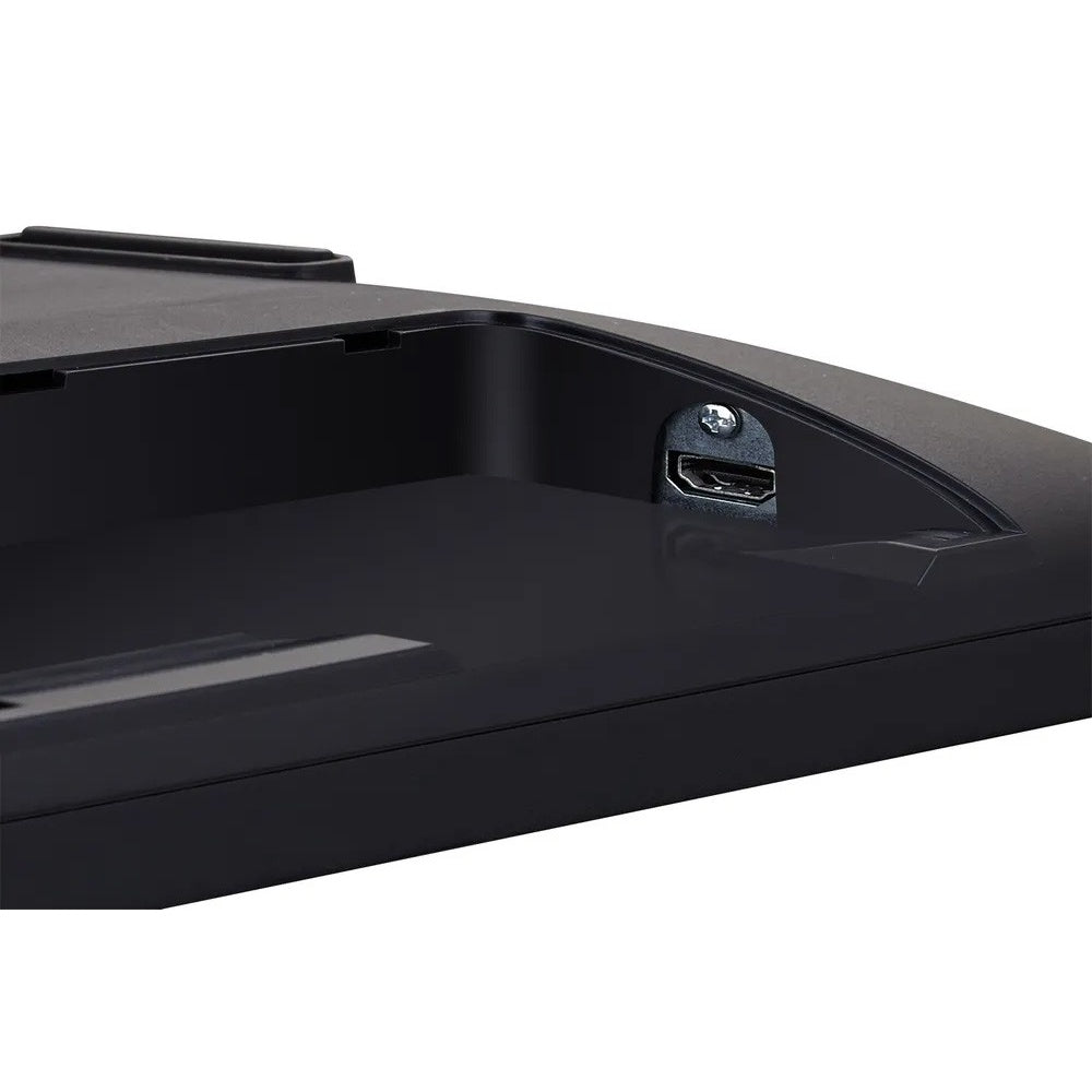 TD2230 close-up of recessed HDMI input port in the black rear housing, ViewSonic
