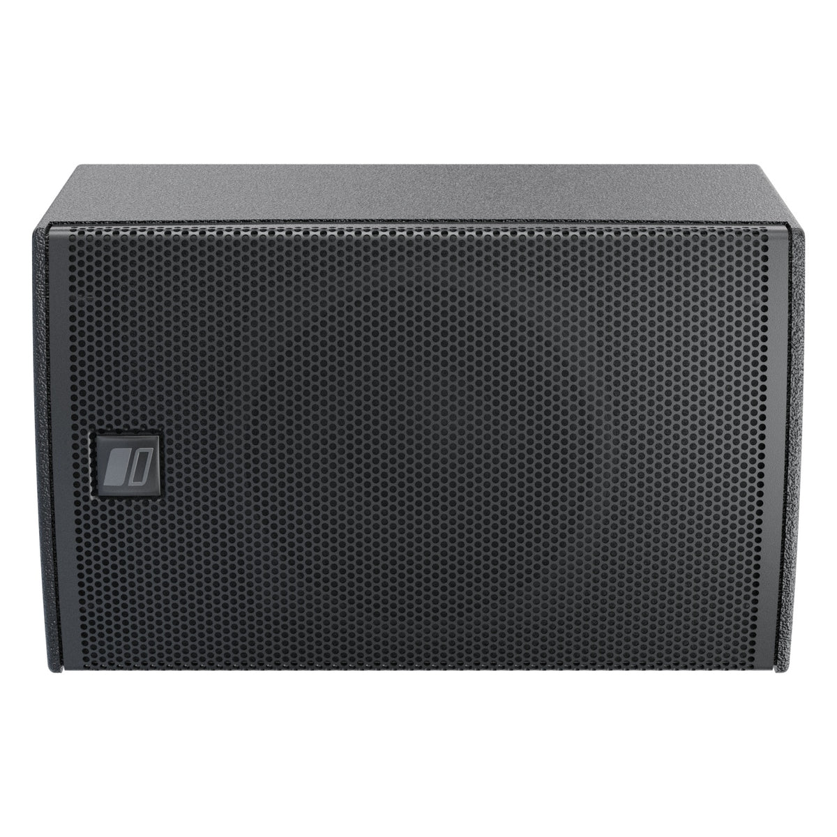 Mia-X6 horizontal orientation front view with grille and DAS logo badge at left, DAS Audio