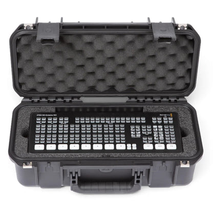 3i-17066ATM case open front view with ATEM SDI Extreme ISO control panel loaded in foam, SKB
