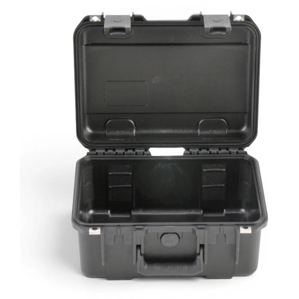 3i-1309-6B-E iSeries case front view opened flat revealing empty interior cavity and gasket-sealed lid, SKB