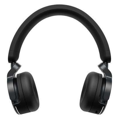 HDJ-F9 front view with symmetrical leatherette earpads and cushioned headband, AlphaTheta