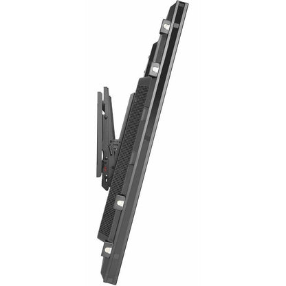 ST670P side profile with large flat panel display installed at maximum forward tilt angle, Peerless-AV