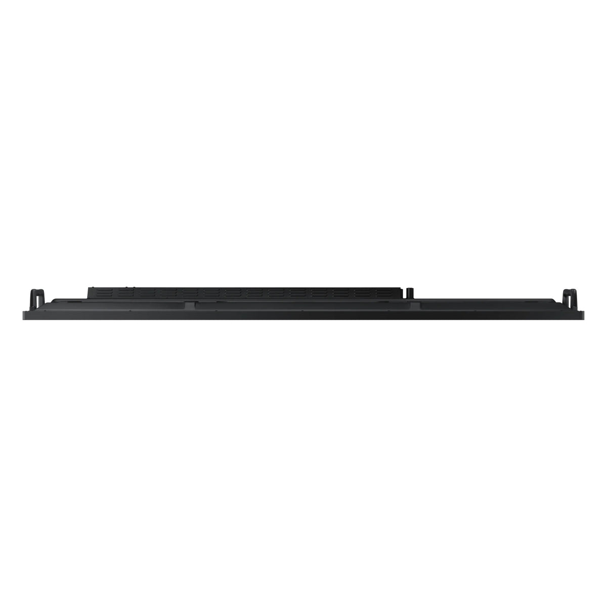 WA75F 75" interactive display top view showing rear vent slots and mounting standoffs, Samsung
