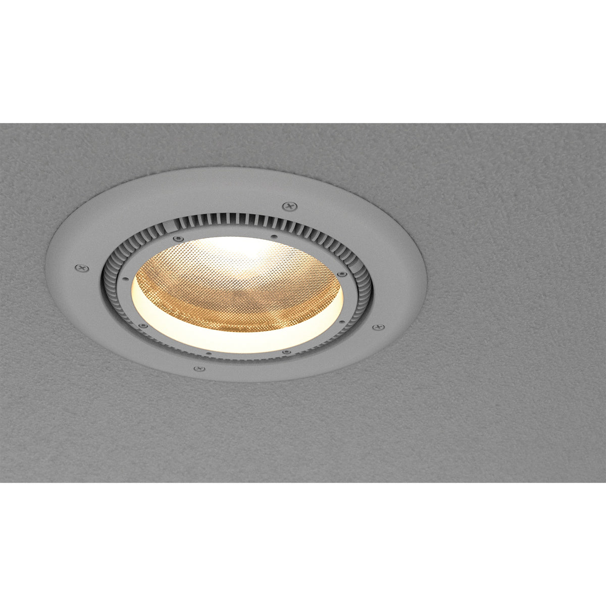 Ovation Rêve H1 Recess Kit mounted flush in ceiling with warm white output and vented trim detail, Chauvet Pro