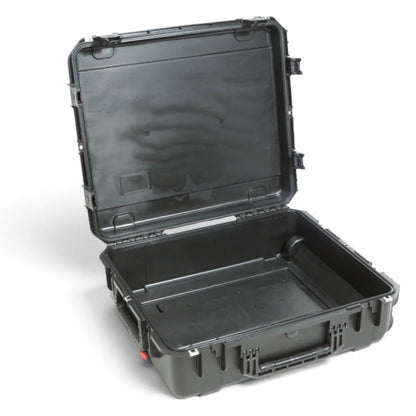3I-2421-7BE iSeries waterproof case open at an angle showing empty interior and molded lid, SKB