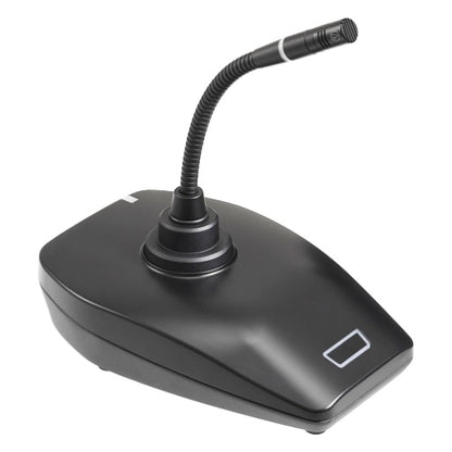 ES925 gooseneck desk microphone on low-profile tabletop base with illuminated mute switch, Audio-Technica