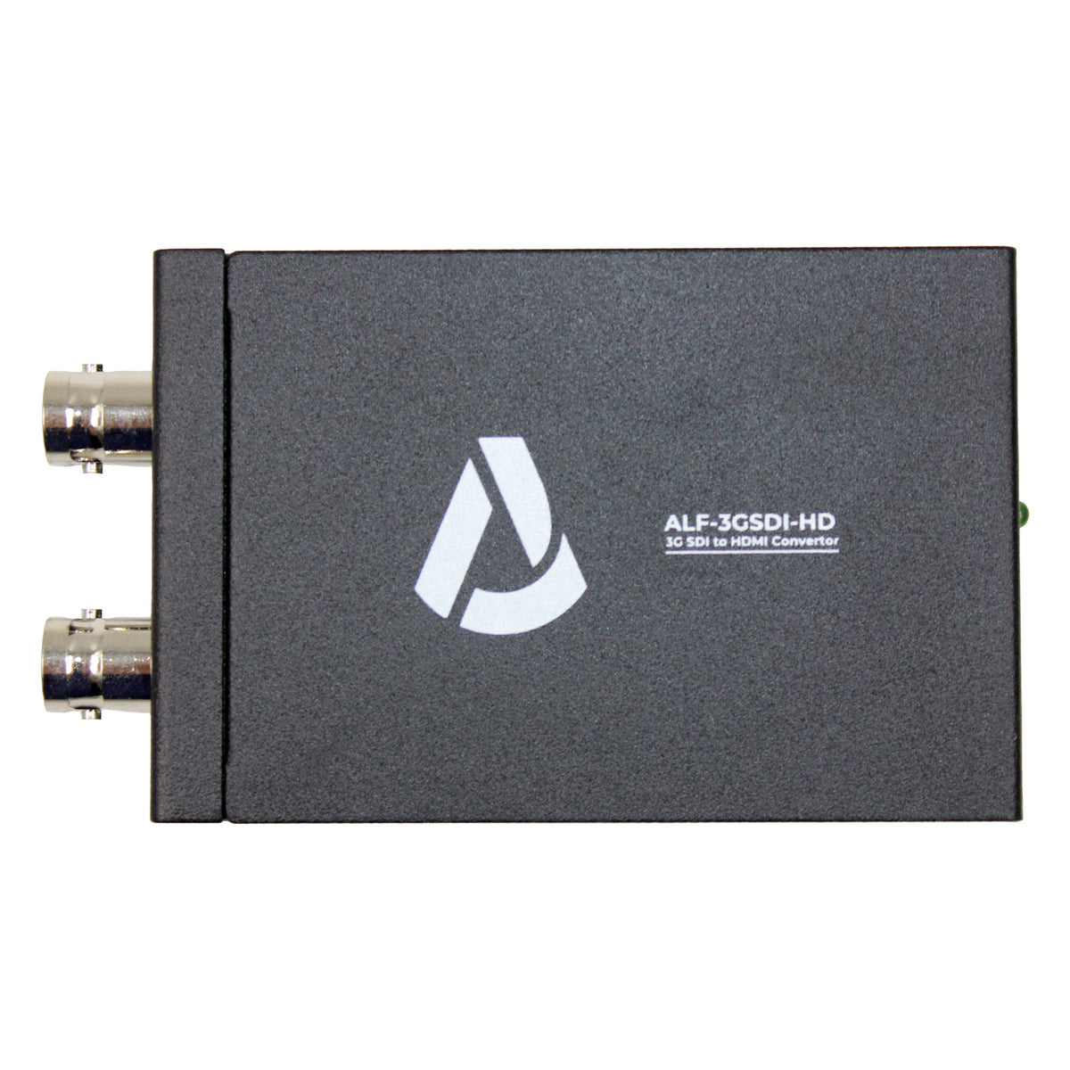 ALF-3GSDI-HD top view showing logo and ALF-3GSDI-HD 3G SDI to HDMI Convertor model marking, Alfatron Electronics
