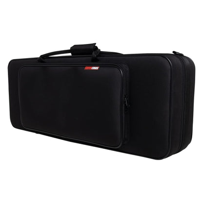 GBB-TENORSAX Largo Series tenor sax case angled three-quarter view showing front zippered pocket, carry handle and red Gator Cases logo, Gator