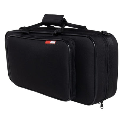 GBB-TRUMPET lightweight trumpet case angled right-side view showing padded carry handle, side zipper and D-ring strap attachment, Gator