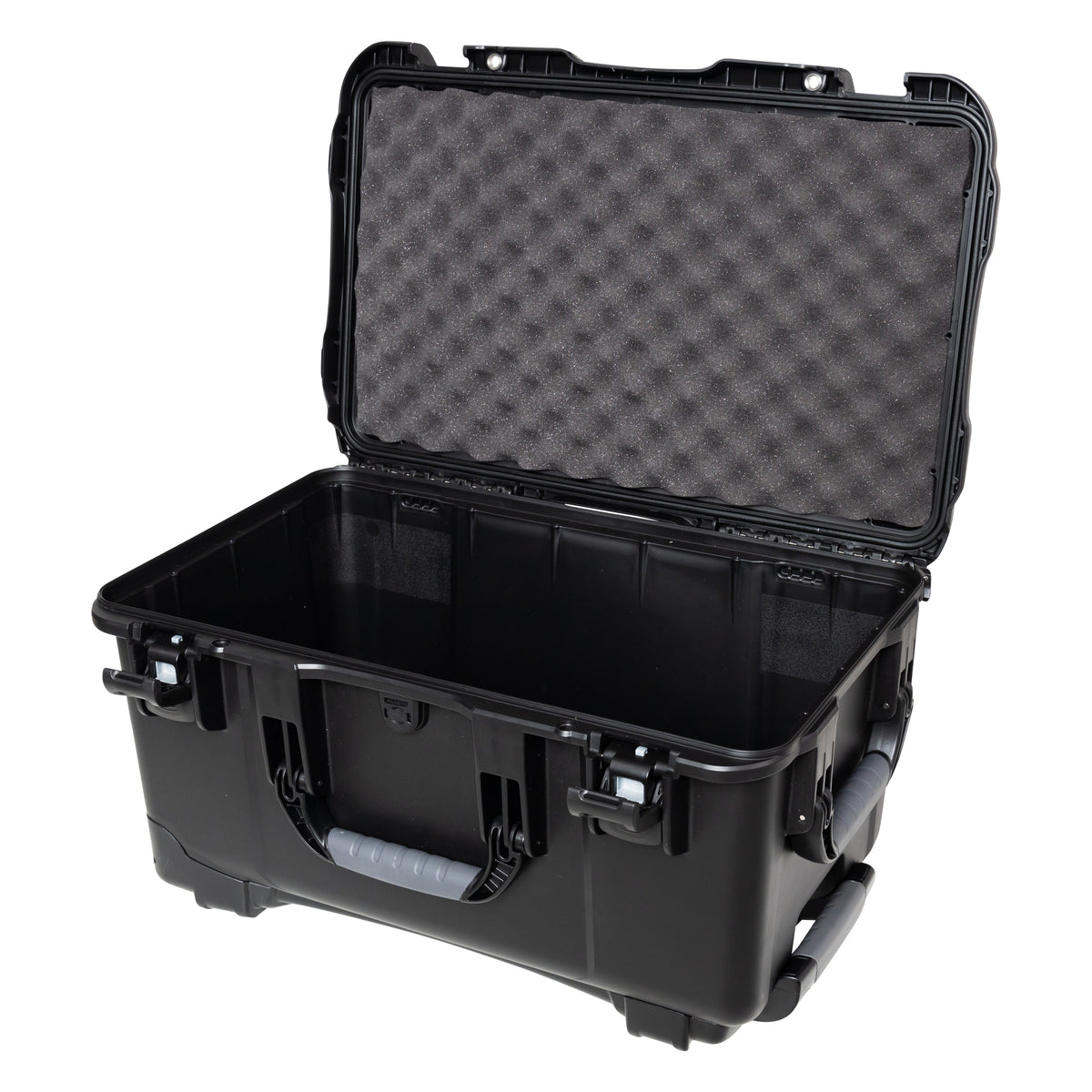 GU-2112-11-WPNF waterproof case open showing empty interior and convoluted egg-crate foam in the lid, Gator