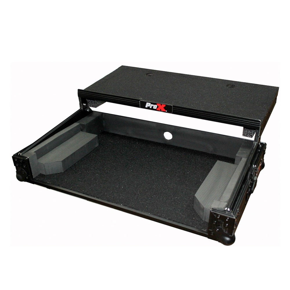 ProX Flight Case for Numark MixTrack Controller with Laptop Shelf | Black on Black