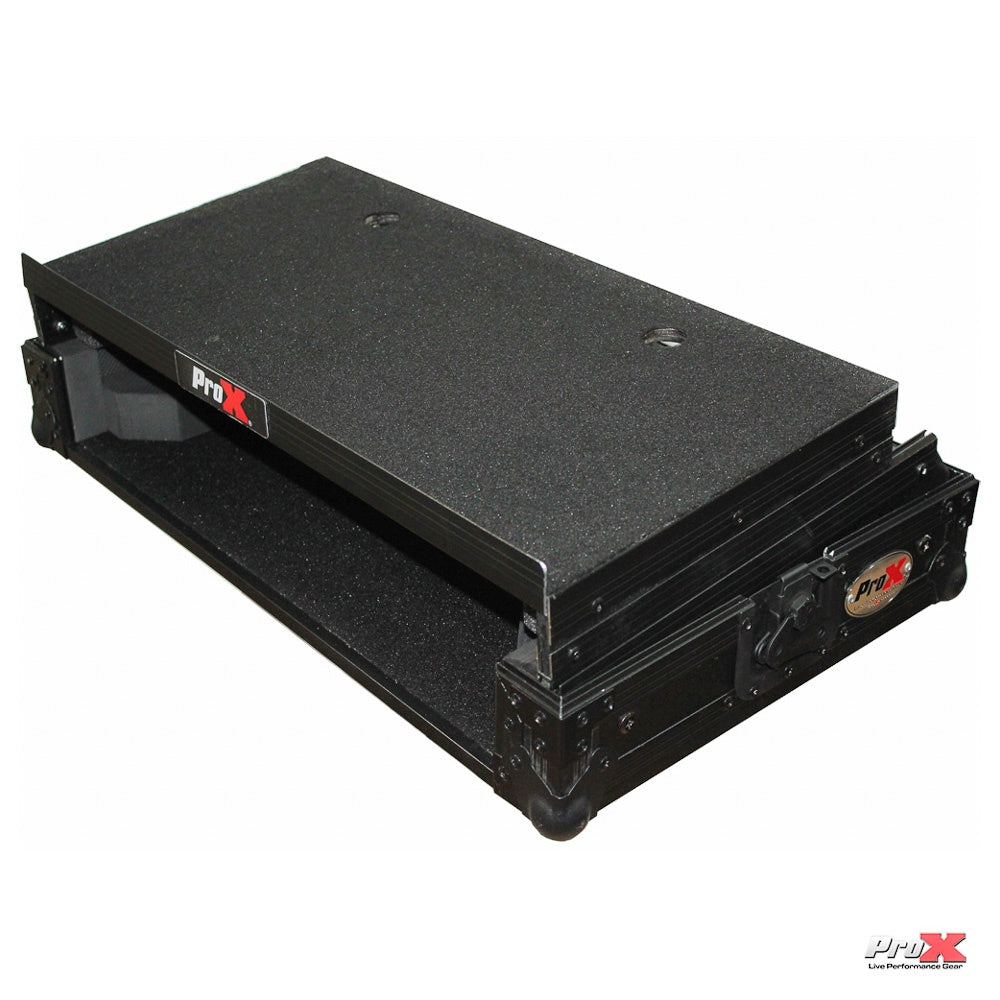 ProX Flight Case for Numark MixTrack Controller with Laptop Shelf | Black on Black