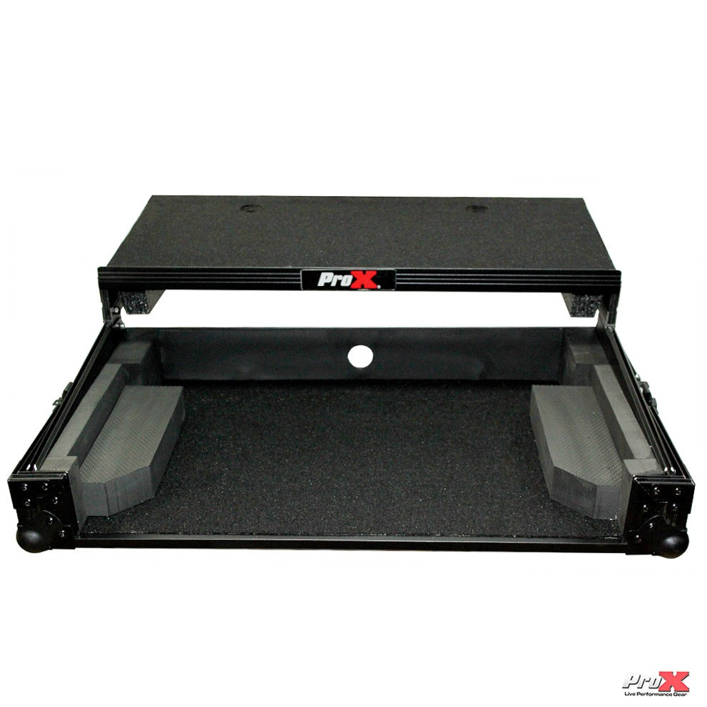 ProX Flight Case for Numark MixTrack Controller with Laptop Shelf | Black on Black