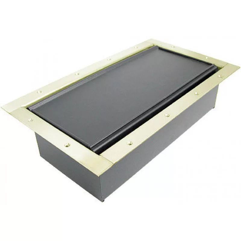Ace Backstage 224CLBR Double Wide Pocket/Carpet Lid - Brass Bezel