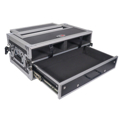 ProX XS-2WM2DR Wireless Mic ATA Flight Case With Utility Drawer