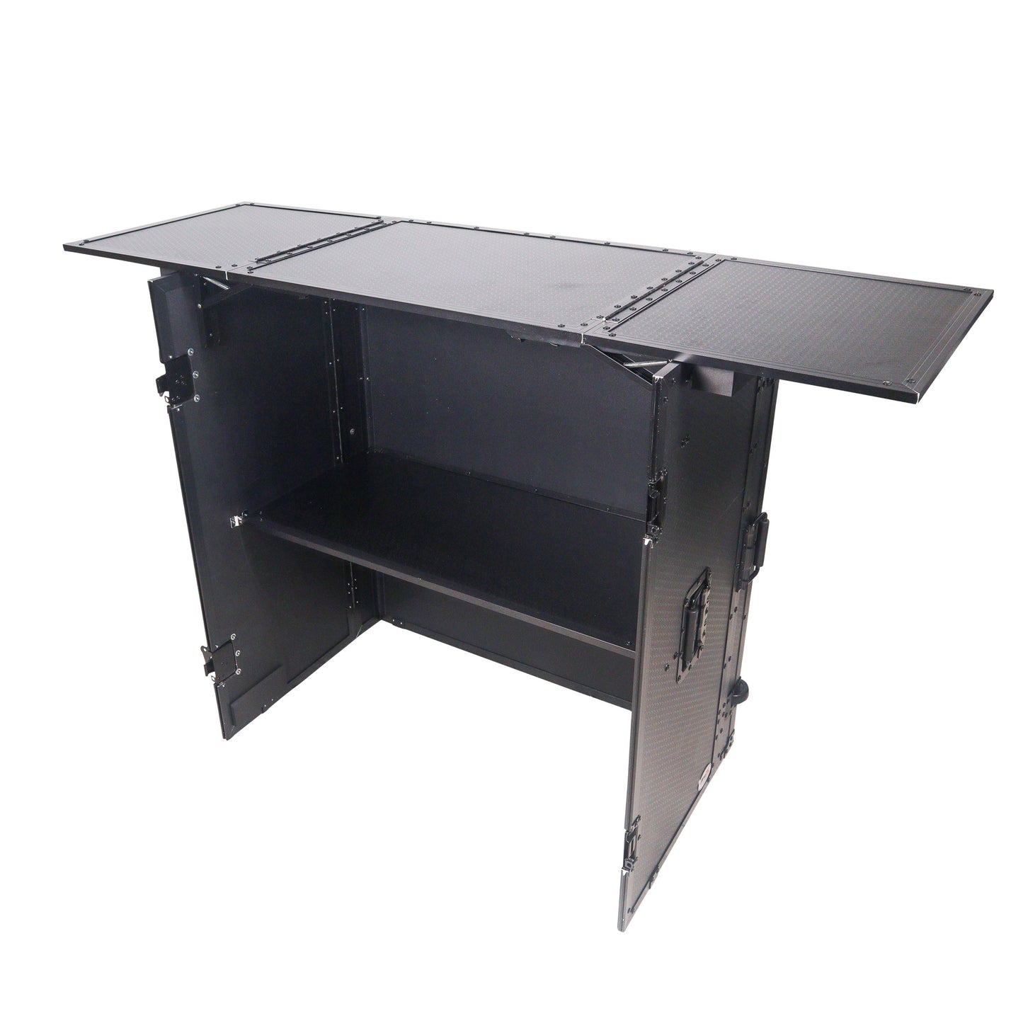 ProX XS-DJSTNBL Folding DJ Workstation Table With Rolling Wheels