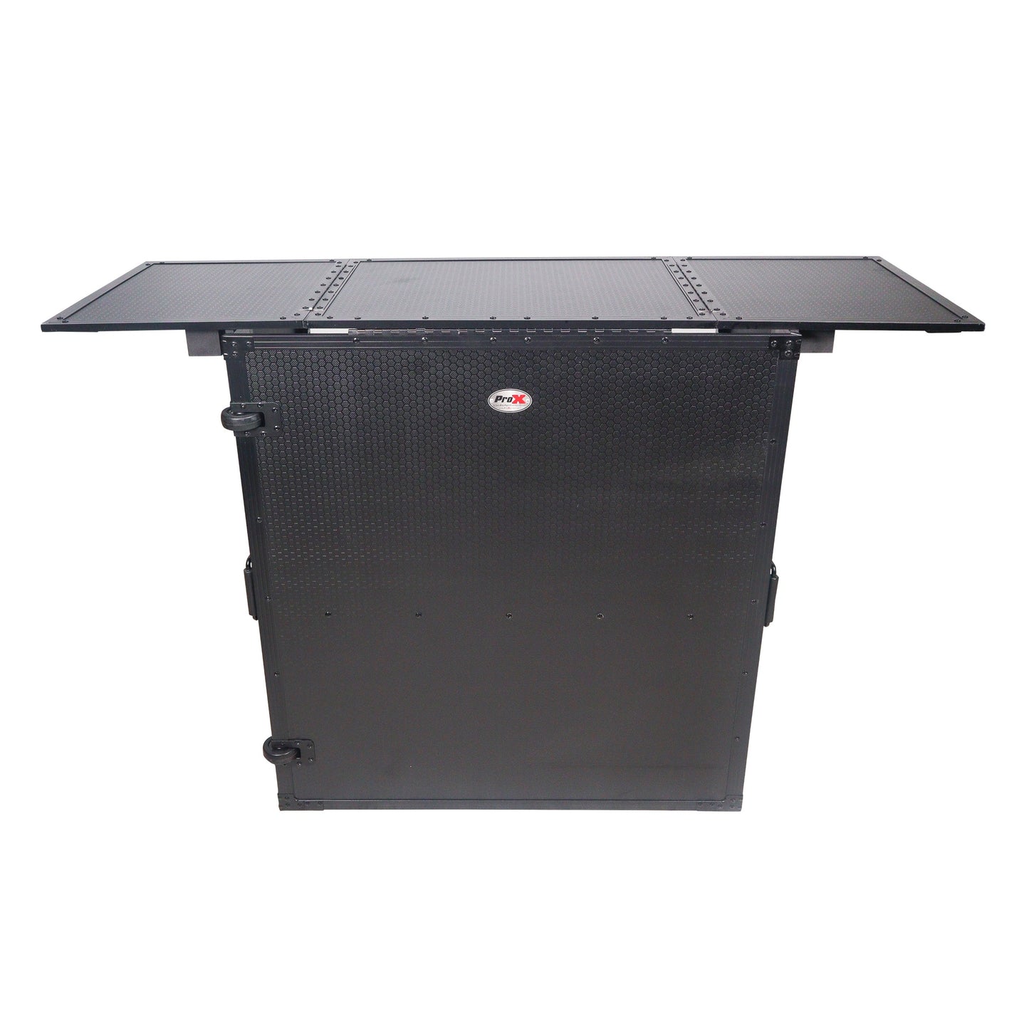 ProX XS-DJSTNBL Folding DJ Workstation Table With Rolling Wheels