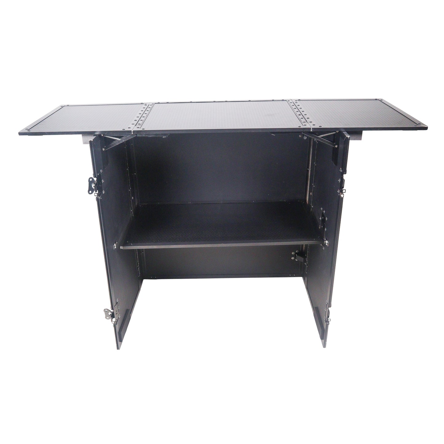 ProX XS-DJSTNBL Folding DJ Workstation Table With Rolling Wheels