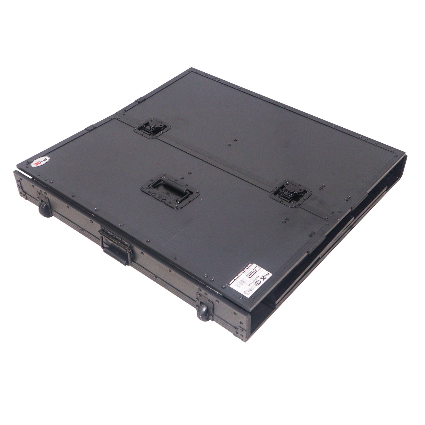 ProX XS-DJSTNBL Folding DJ Workstation Table With Rolling Wheels