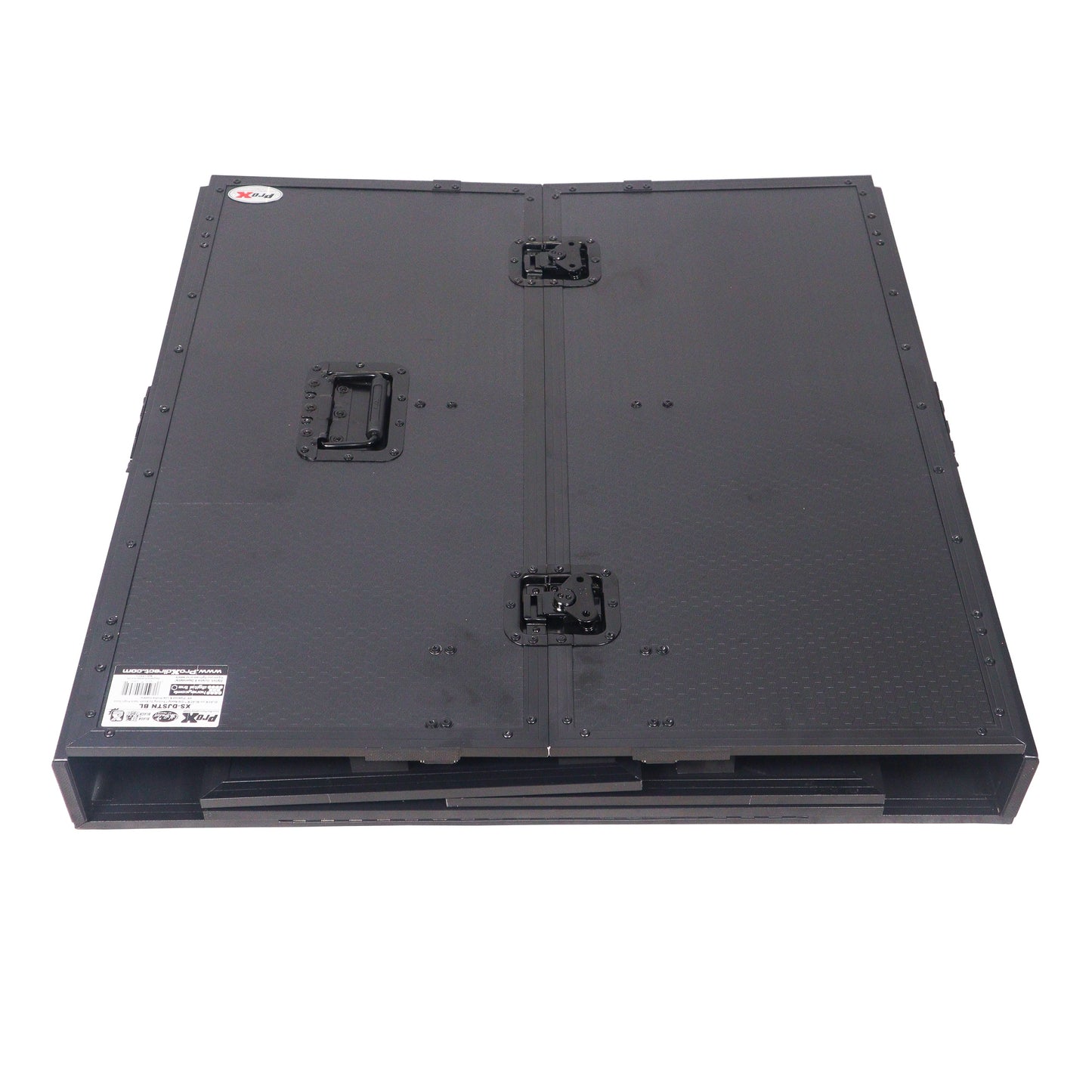 ProX XS-DJSTNBL Folding DJ Workstation Table With Rolling Wheels