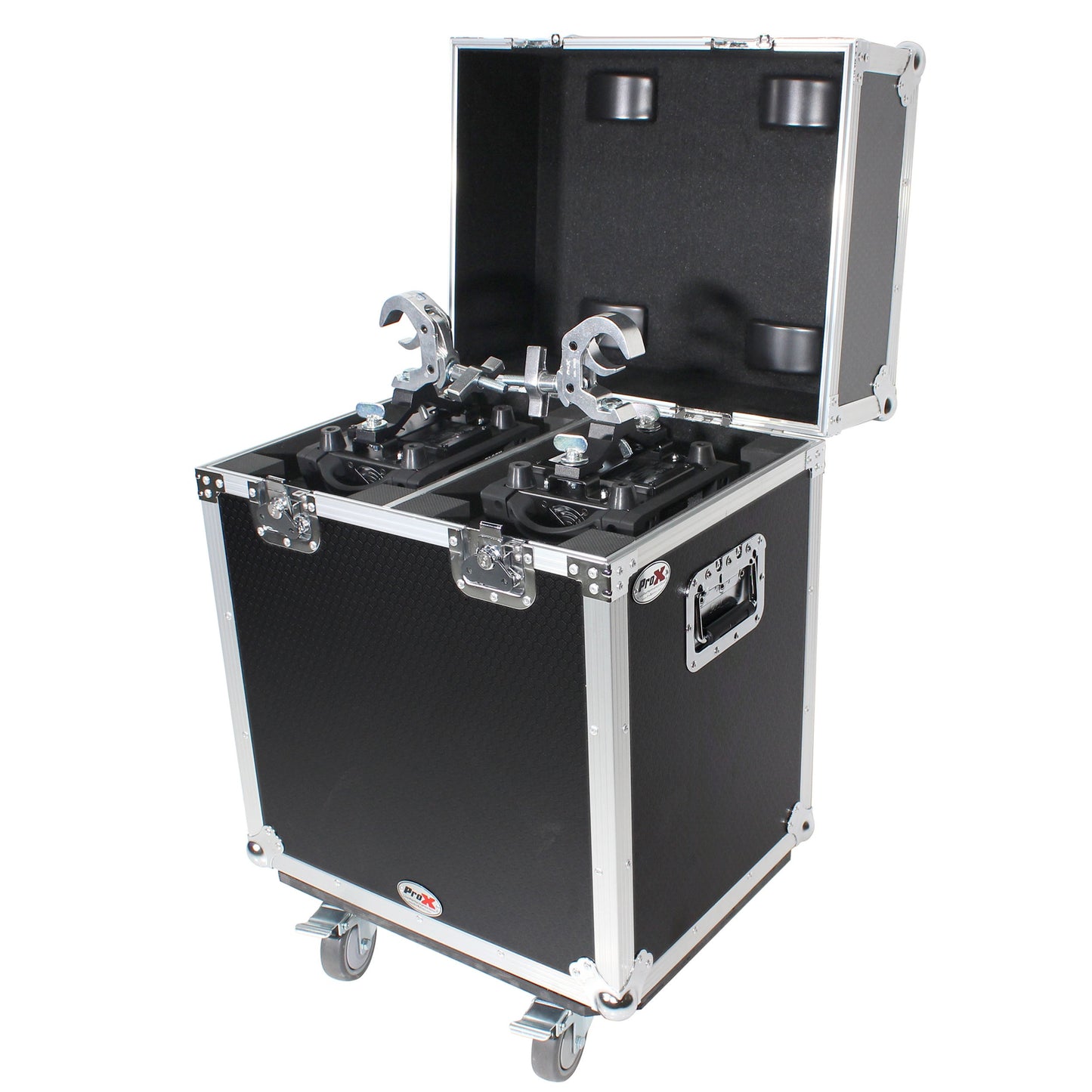 ProX XS-MH140X2W Moving Head Flight Case for 2 Units With Casters