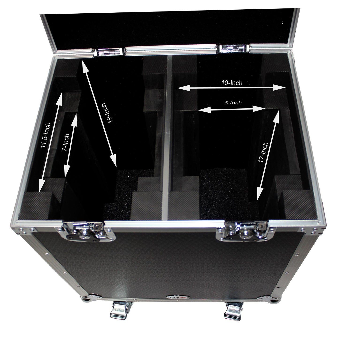ProX XS-MH140X2W Moving Head Flight Case for 2 Units With Casters
