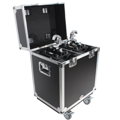 ProX XS-MH140X2W Moving Head Flight Case for 2 Units With Casters
