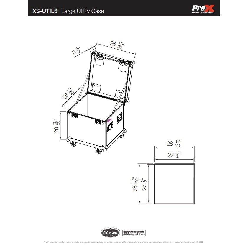 ProX XS-UTL6 ATA Utility Road Case With 4" Casters