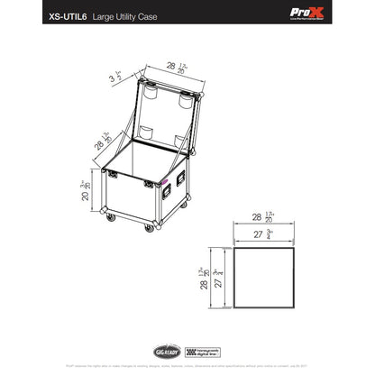 ProX XS-UTL6 ATA Utility Road Case With 4" Casters