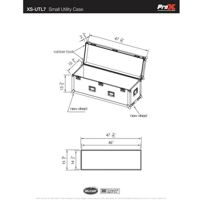 ProX XS-UTL7 ATA Utility Road Case With Low Profile Wheels