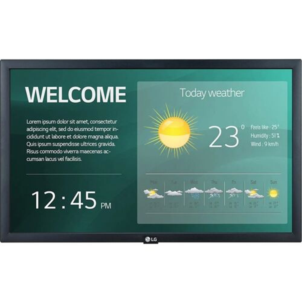 LG 22SM3G-B 22" 1920 x 1080 FHD LED Backlit LCD Large Format Monitor 16/7