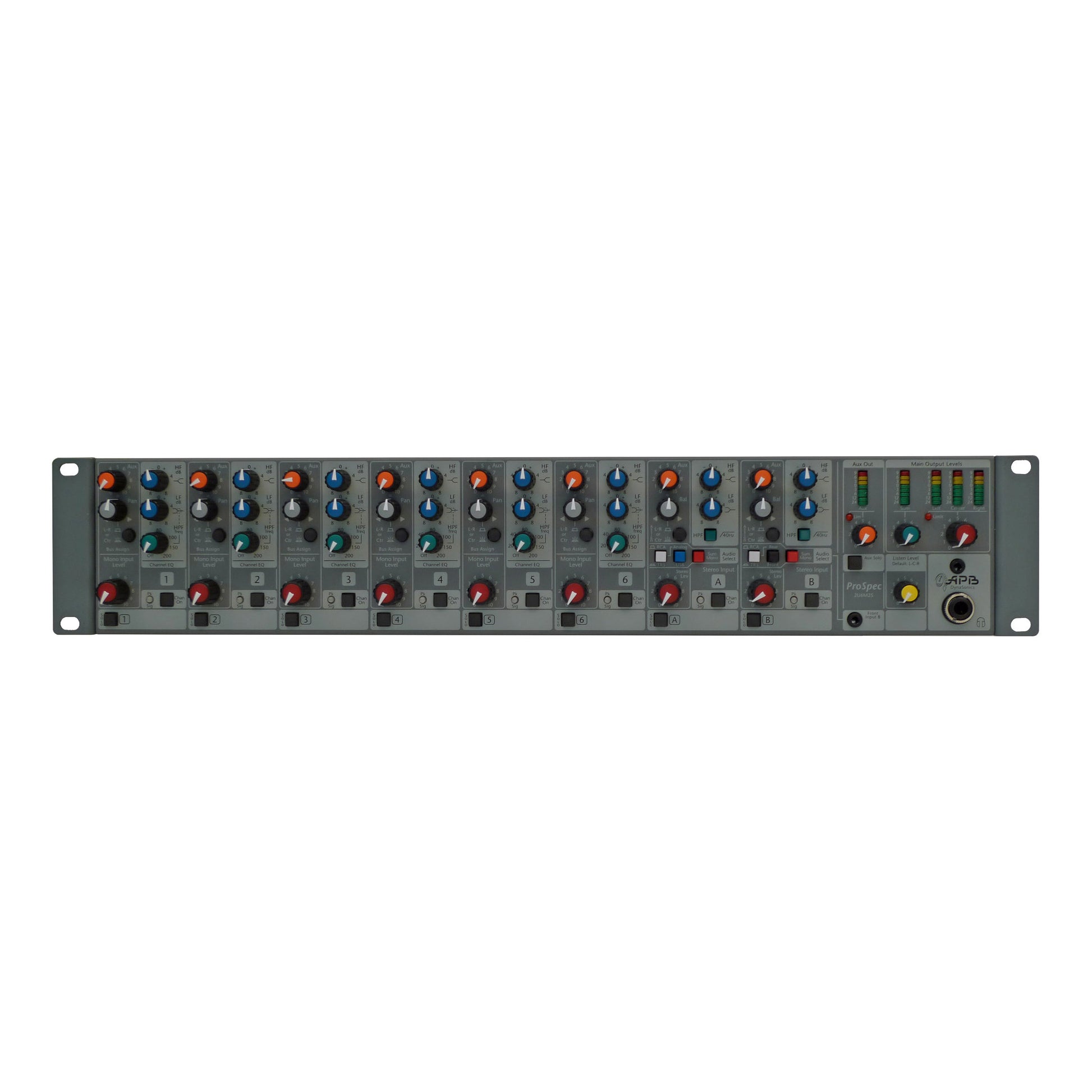 APB DynaSonics ProSpec 2U6M2S Mic Line Mixer
