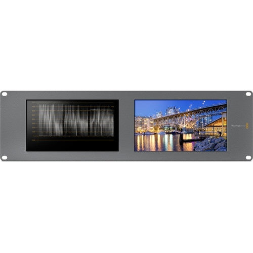 Blackmagic Design SmartScope Duo 4K RGB parade waveform view paired with a live picture monitor