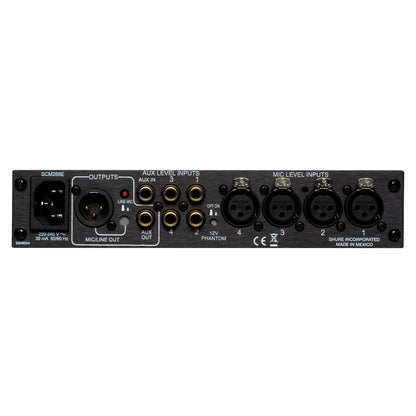 Shure SCM268 4-Channel Microphone Mixer back