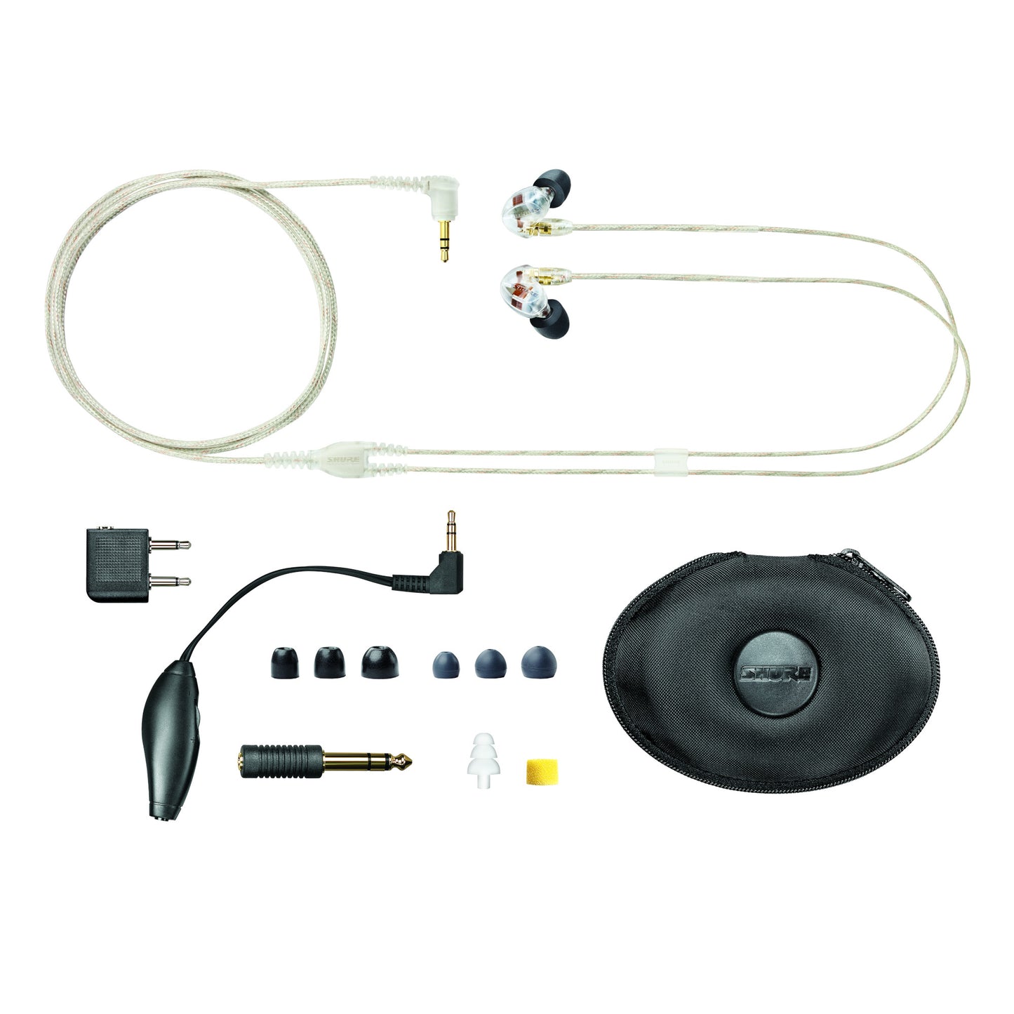 Shure SE535-CL Sound Isolating Earphones components